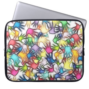 Funda Para Portátil Textura de fondo abstracta de manos