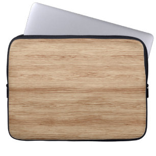 Funda Para Portátil Textura de grano de madera de roble de luz natural
