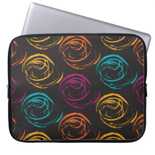 Funda Para Portátil Textura de grano pintada a mano. Elemento geométri