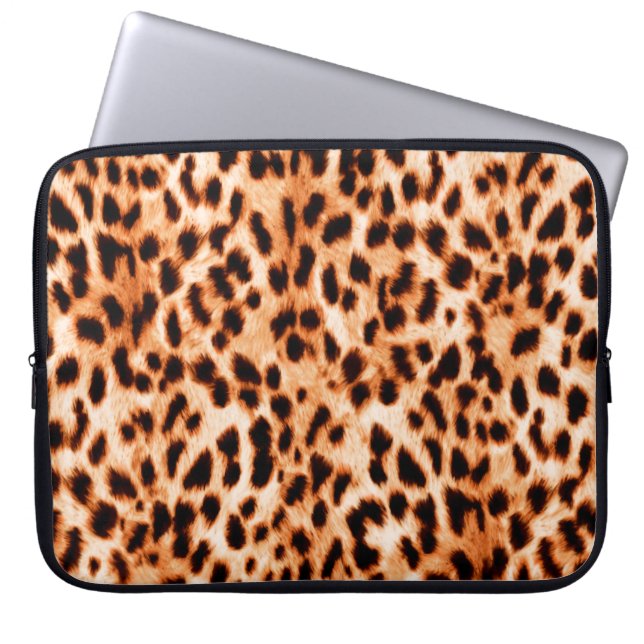 Funda Para Portátil Textura de impresión de leopardo (Frente)