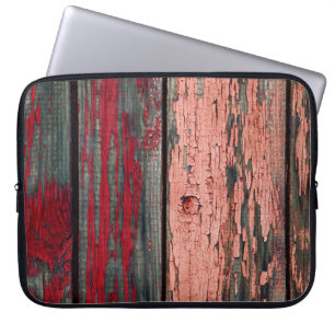 Funda Para Portátil Textura de la antigua valla de madera pintada en r