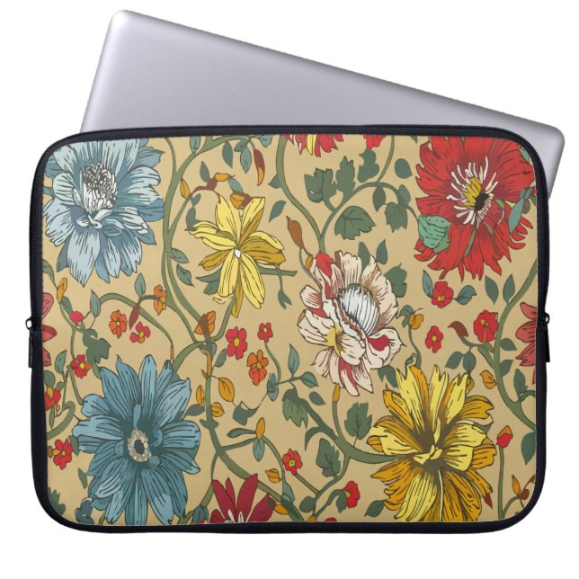 Funda Para Portátil Textura de las flores (Frente)