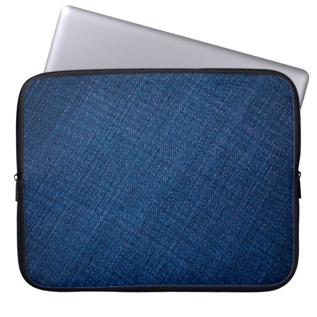 Funda Para Portátil Textura de los vaqueros de la marina (Frente)