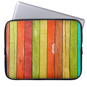 Funda Para Portátil textura de madera de color, ilustracion 3D3d, abst