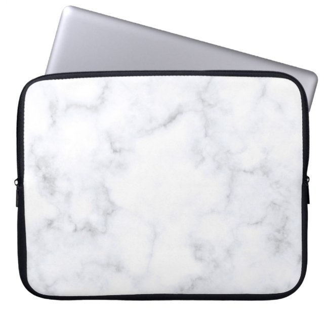 Funda Para Portátil Textura de mármol blanco (Frente)