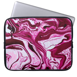 Funda Para Portátil Textura de mármol magenta