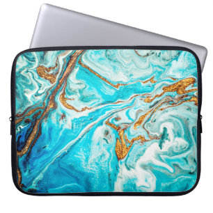Funda Para Portátil Textura de mármol. Técnica oriental. Barra contemp