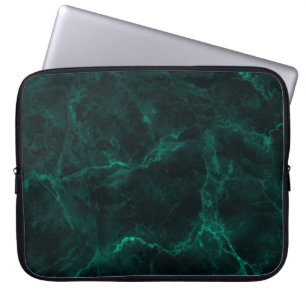 Funda Para Portátil Textura de mármol verde oscuro