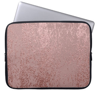 Funda Para Portátil Textura de oro metálico, cuarzo rosa.
