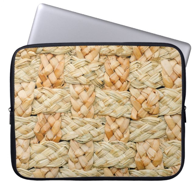 Funda Para Portátil textura de paja natural  (Frente)