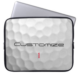 Funda Para Portátil Textura de pelota de golf blanca con hoyuelos Nomb