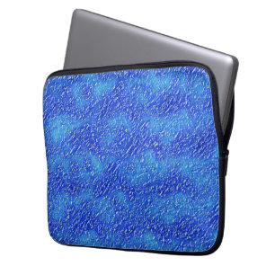 Funda Para Portátil textura de pequeños groves en color azul manchado