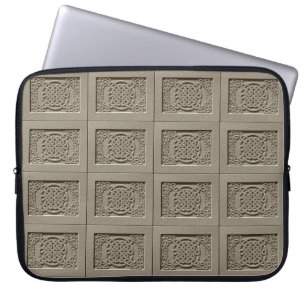 Funda Para Portátil Textura de piedra tallada nudos celtos Mangas de p