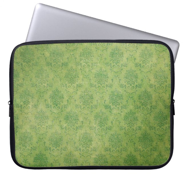 Funda Para Portátil Textura de plantilla verde de fondo (Frente)
