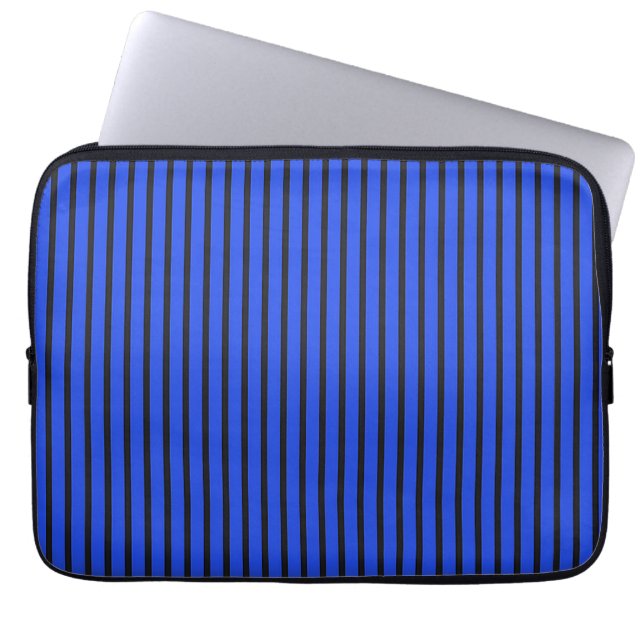 Funda Para Portátil textura de rayas azules (Frente)