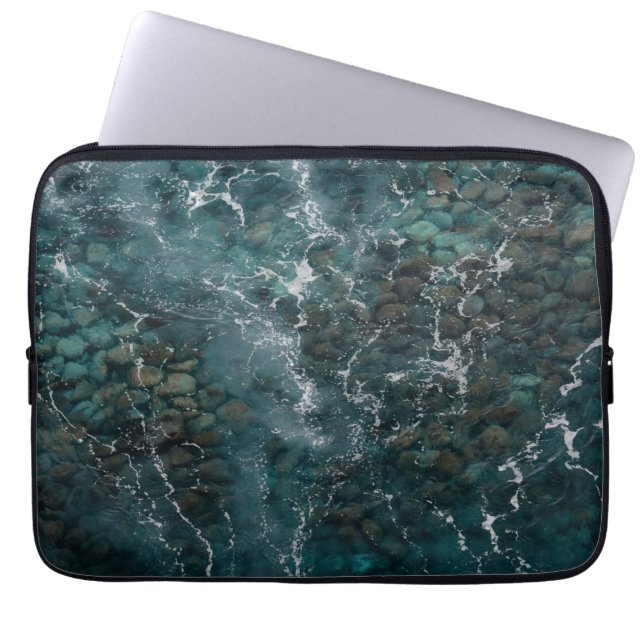 Funda Para Portátil Textura de roca del océano profundo (Frente)