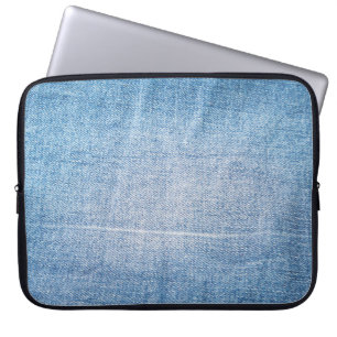 Funda Para Portátil Textura de vaqueros de denim azul