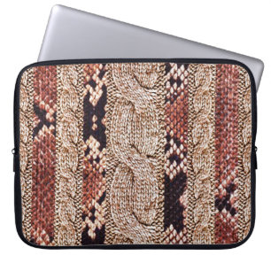 Funda Para Portátil Textura del calzado, patrón geométrico de serpient
