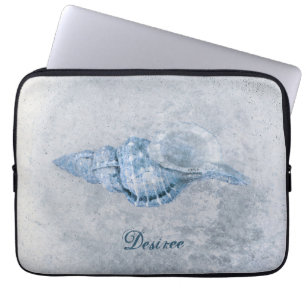 Funda Para Portátil Textura del Océano de la playa azul de la antigua 