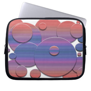 Funda Para Portátil Textura geométrica abstracta de los círculos 3d
