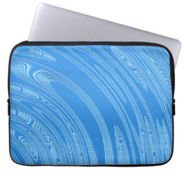Funda Para Portátil textura metálica de plata azul abstracta