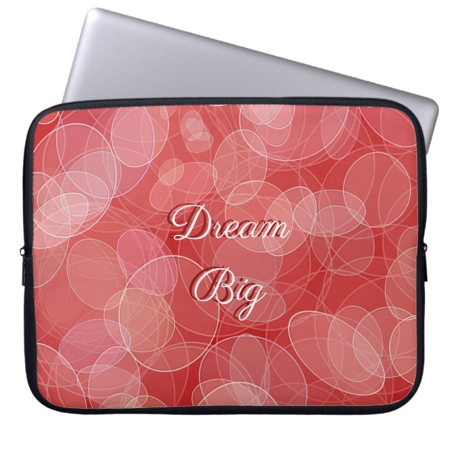 Funda Para Portátil Textura roja de la pendiente del estilo de Bokeh (Frente)