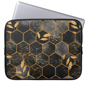 Funda Para Portátil Textura sin soldadura de hexágono de mármol con ho