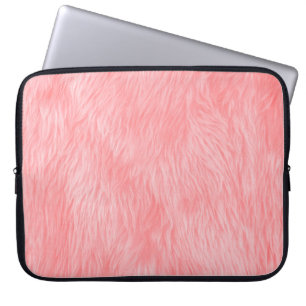 Funda Para Portátil Textura suave de pieles de lana rosada