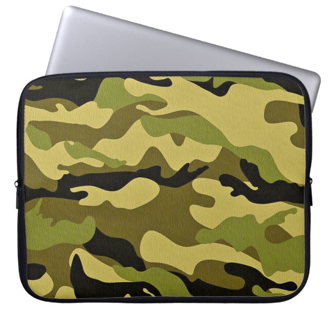 Funda Para Portátil Textura verde del ejército del camuflaje (Frente)