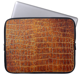 Funda Para Portátil Textura vieja de cuero animal marrón