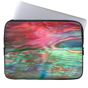 Funda Para Portátil Textura virtual de color rosa y verde