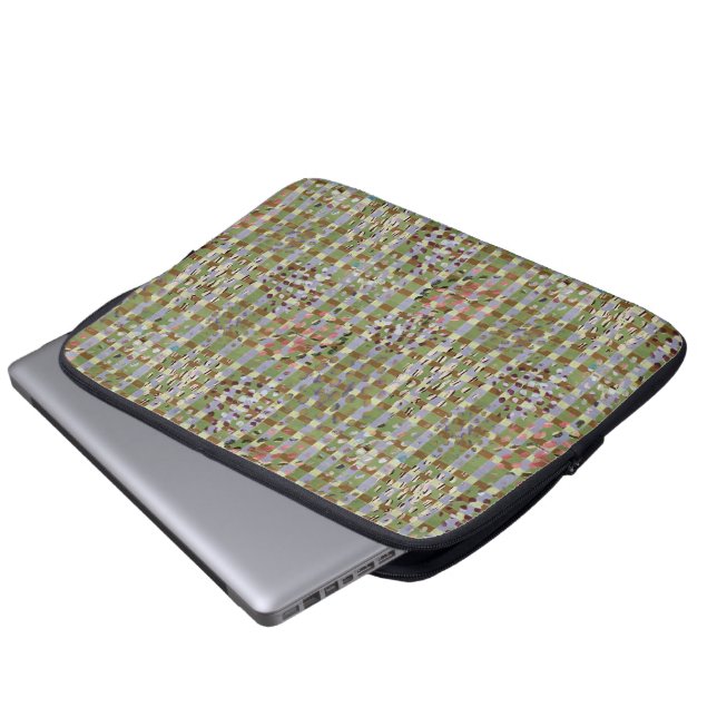 Funda Para Portátil Textured Pointillism Grid Pattern Artwork (Inferior anverso)
