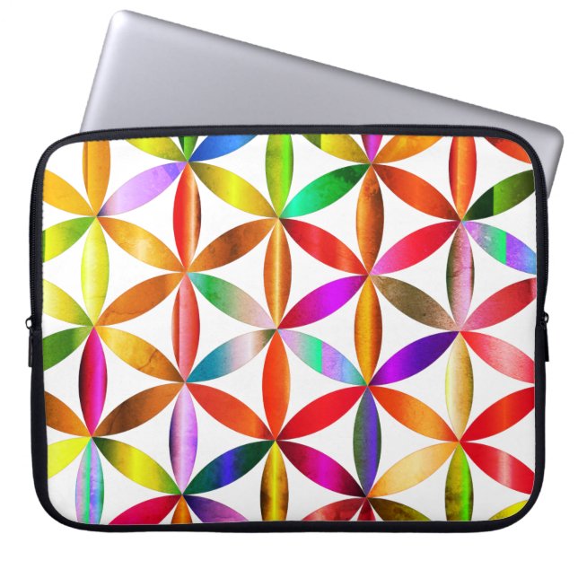 Funda Para Portátil The Amazing Flower of Life on an Electronics Bag (Frente)