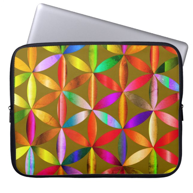 Funda Para Portátil The Amazing Flower of Life on an Electronics Bag (Frente)