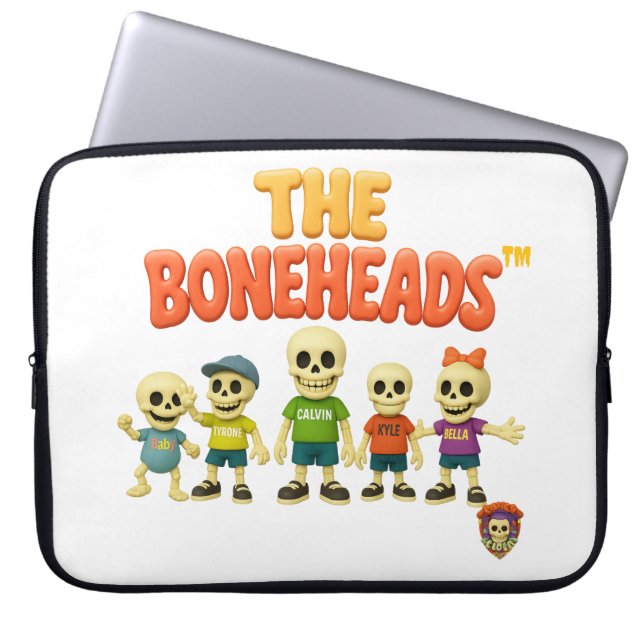 Funda Para Portátil 💻 The Boneheads™ Laptop Sleeve – Skeleton Crew (Frente)