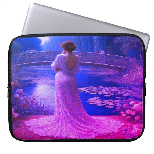 Funda Para Portátil The Elegant Woman is Purple Reign Electronics Bag (Frente)