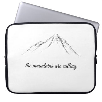 Funda Para Portátil the mountains are calling square sticker T-Shirt T