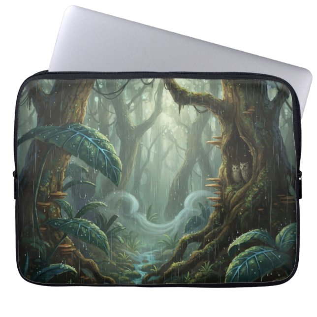Funda Para Portátil The mysterious forest Electronics Bag (Frente)