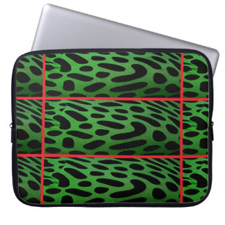 Funda Para Portátil The Striped Green Leopard Computer Electronics Bag