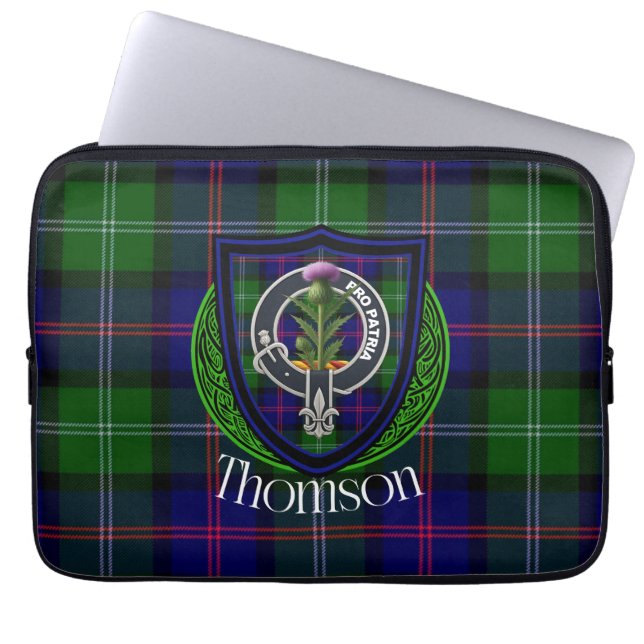 Funda Para Portátil Thomson Scottish Clan Tartan and Crest  (Frente)
