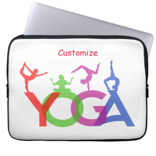 Funda Para Portátil Thunder_Cove: Siluetas de yoga envenenadas