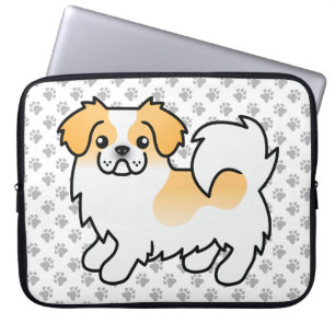 Funda Para Portátil Tibetan Spaniel de color cervato partido y patas l