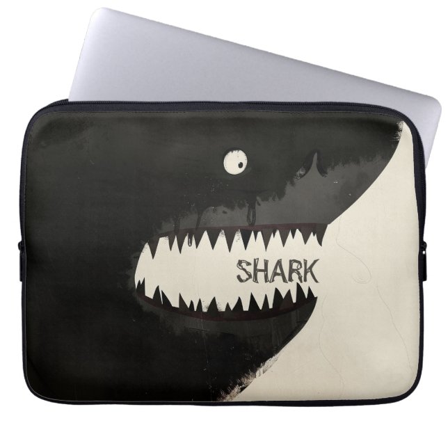 Funda Para Portátil Tiburón negro (Frente)