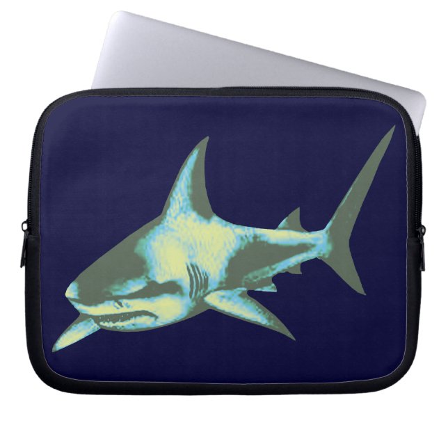 Funda Para Portátil tiburones, ten cuidado (Frente)