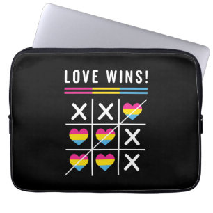 Funda Para Portátil Tic Tac Toe Love gana el orgullo LGBTQ Pansexual