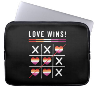 Funda Para Portátil Tic Tac Toe Love Gana Orgullo Lésbico LGBTQ