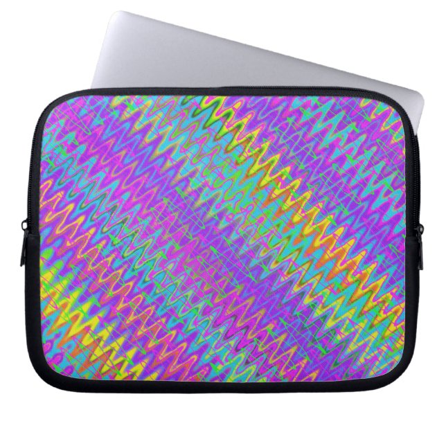 Funda Para Portátil Tie Dye Crazy Chevron (Frente)