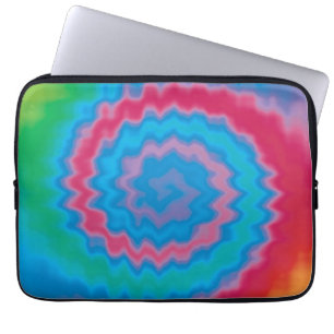 Funda Para Portátil Tie dyed groovy funky patrón giratorio fresco