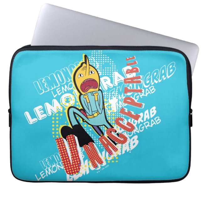 Funda Para Portátil Tiempo de aventura | Agarra de limón "INACEPTABLE" (Frente)