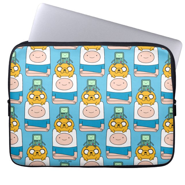 Funda Para Portátil Tiempo de aventura | BMO, Jake y Finn (Frente)